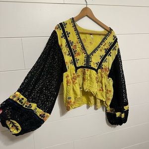 {Free People} Boogie Nights Boho Top size medium